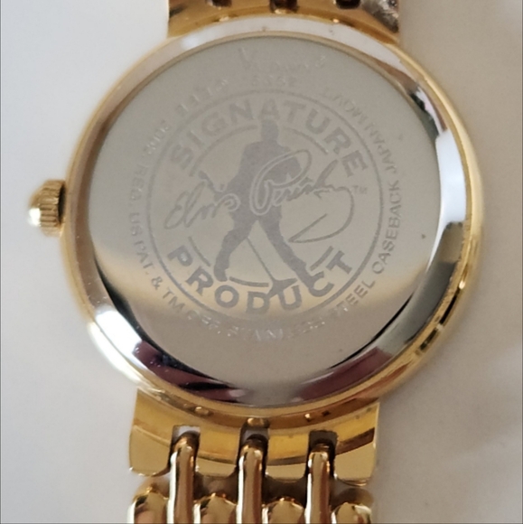 Rare 2000's Collector's Gem Elvis Presley Gold Tone Signature Women's Watch - Picture 4 of 8